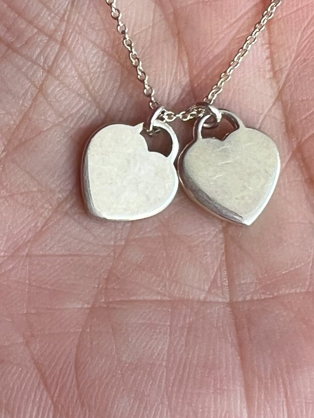 Tiffany & Co Sterling Silver Return to Tiffany Double Heart Tag Necklace - Picture 6 of 12